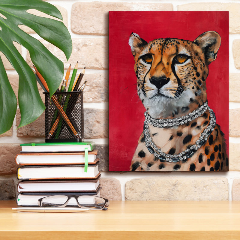 'Elegant Leopard' by Svetlana Aleynikova Canvas Wall Art, 16" H x 12" W