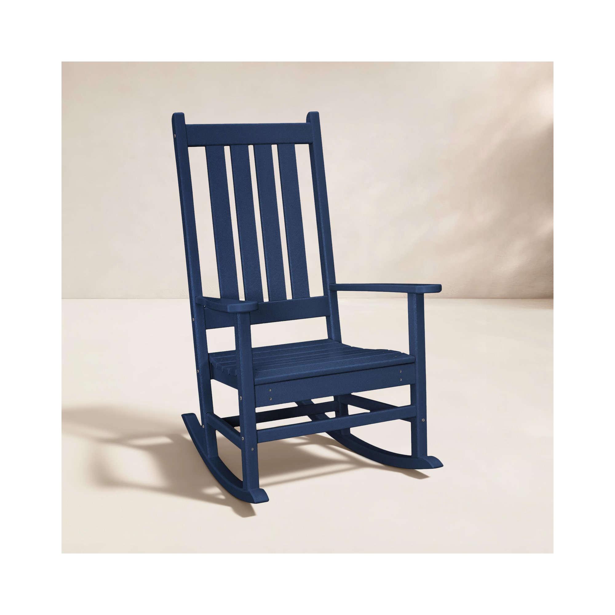 POLYWOOD Vineyard Porch Rocking Chair, Navy