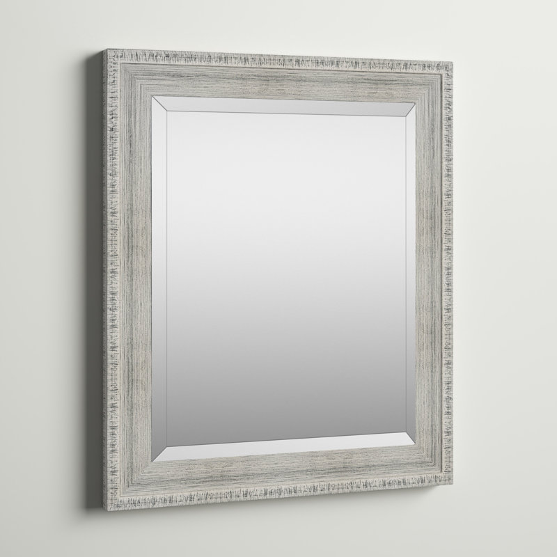 Miroir de coiffeuse rustique biseauté, H 24 po x l 20 po