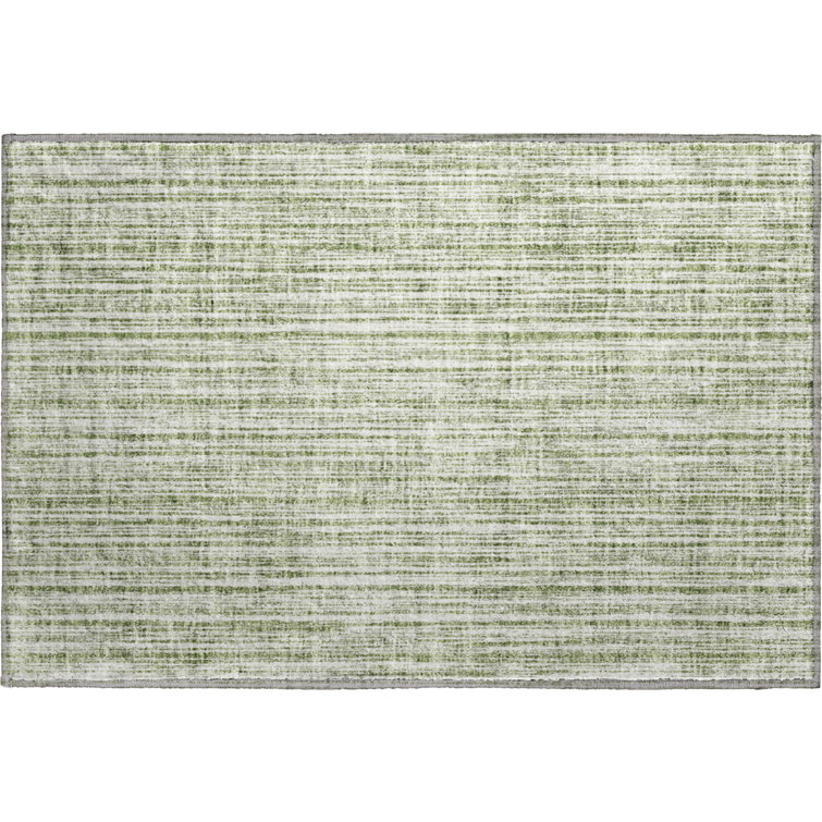 Premium Machine Washable Prisco Green Rug