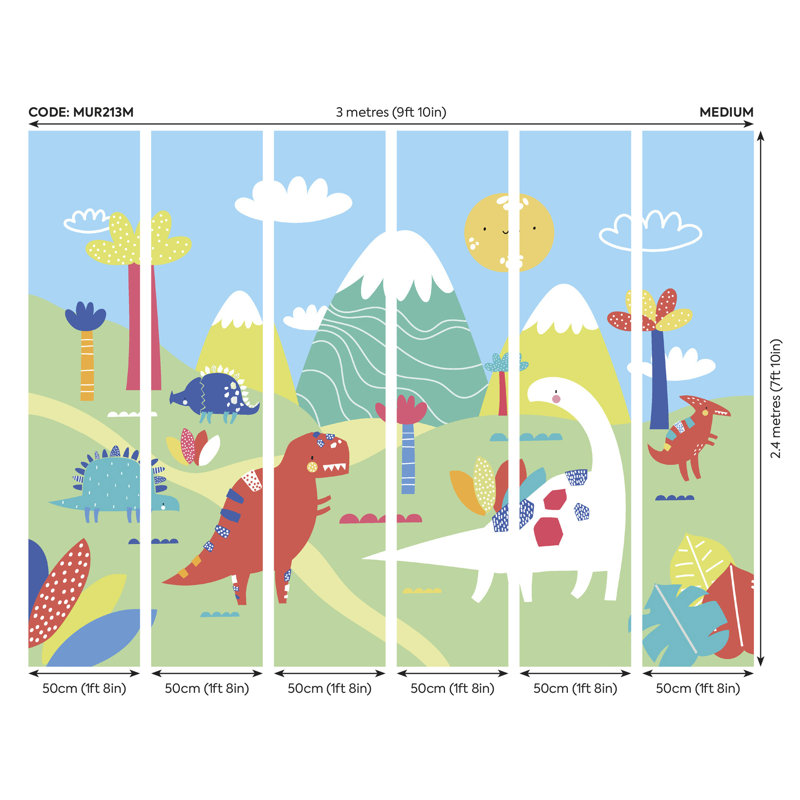 Holmes Mural, Green, 240cm L x 300cm W