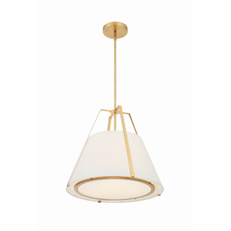 Luminaire suspendu tambour 3 lumières Altman, Or antique