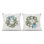 Ensemble de 2 coussins décoratifs imprimés Coastal Peace & Joy Wreaths, design par Jennifer Pugh