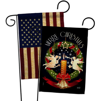 Drapeau de jardin en polyester 1 face x 1 pi 7 pi Winter Yard