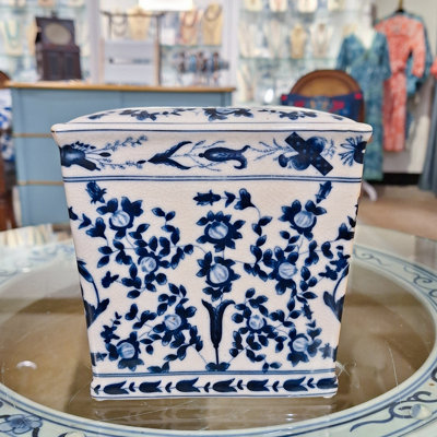 Couvre-boîte pour papier-mouchoirs en porcelaine