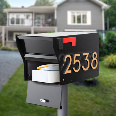 MailVault Mailbox with Stand-Off Numbers