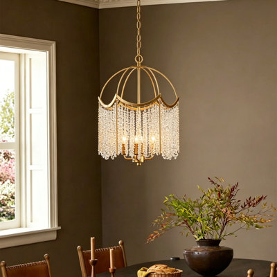 Auralis 4/6-Light  Dimmable Glam Crystal Chandelier