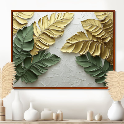 Art mural sur toile Clote Golden Plams Midnight Collage III - Palmiers et palmiers