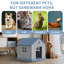 blue A-frame dog house-1117389831