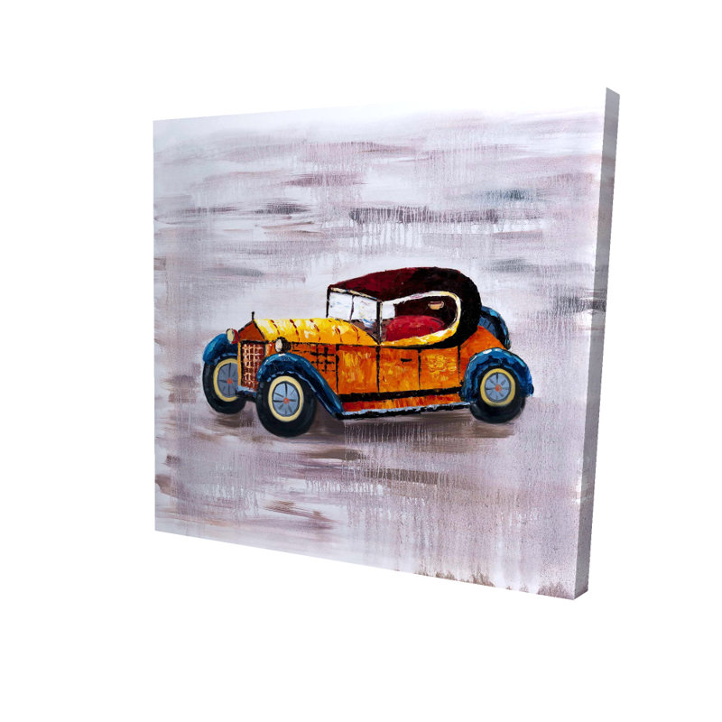 Yellow Toy Car - Car Transportation Canvas for Home Decor