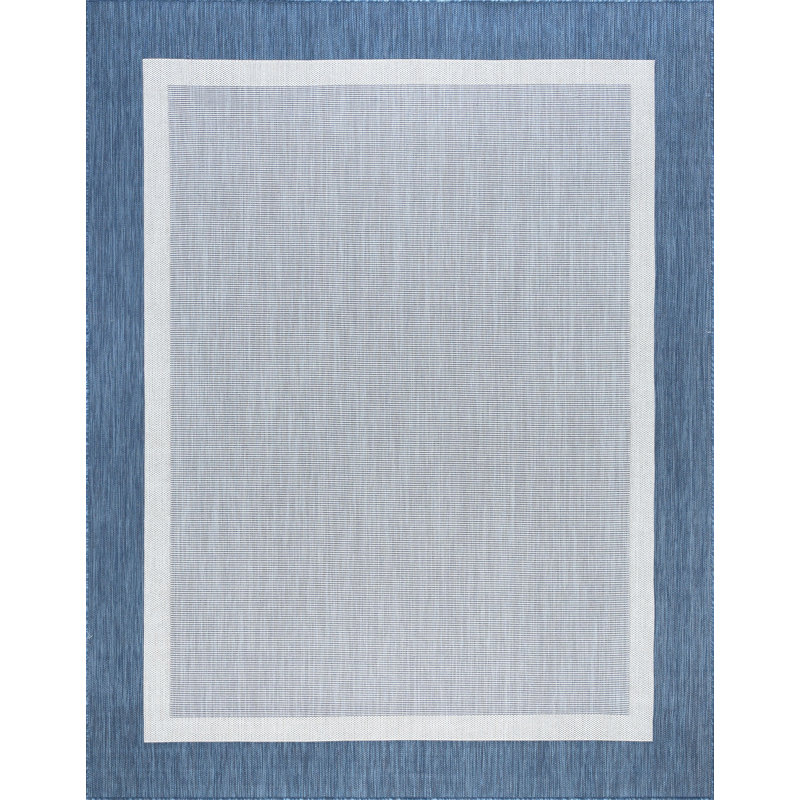 Tapis intérieur / extérieur rayé tissé à la machine Dewolf, Rectangle 8 pi 9 po x 12 pi 2 po