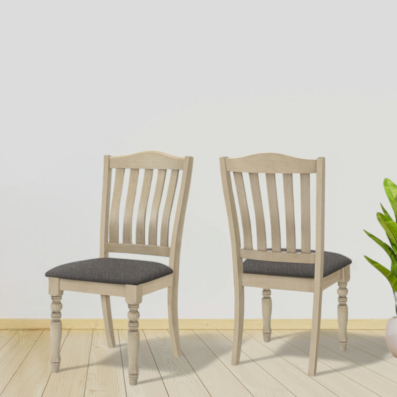 Tribeca Solid Wood and Gray Fabric Dining Chair, 38.86'' H X 18.60'' W X 20.96'' D