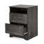 2 Table de chevet à thème rustique, gris, aspect de tablette de rangement enchanteur, polyvalente