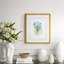 Blue Floral With Ribbon-B Print