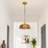 1 - Light Dome Stained Glass Pendant Light Tiffany-Style Single Light
