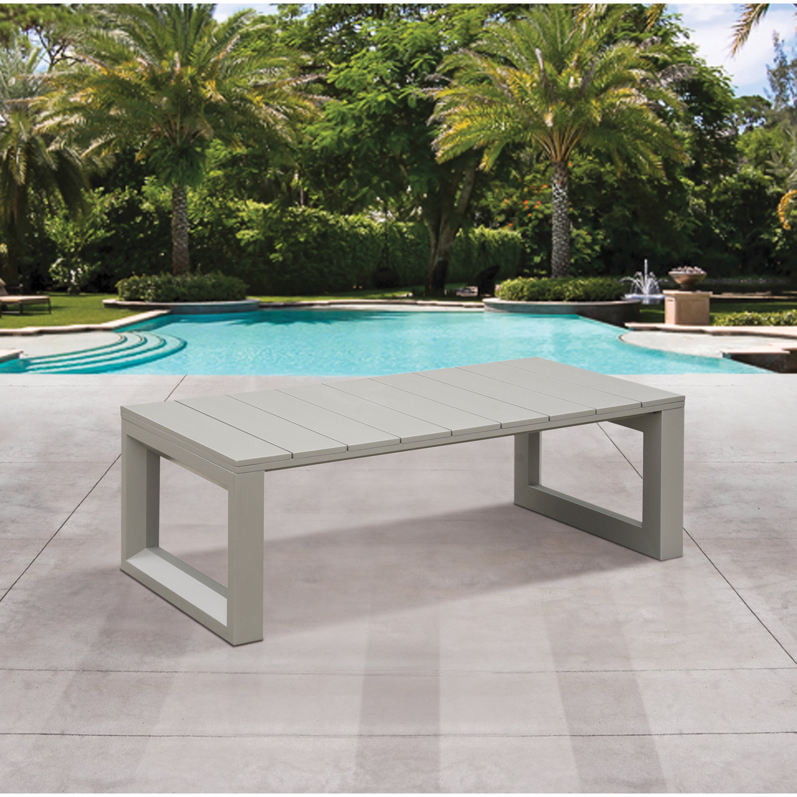 Calypso 47'' Metal Outdoor Coffee Table