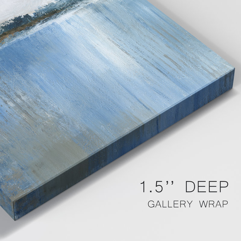 Vent et eau - peinture sur toile tendue, H 60 po x l 40 po x P 1 po