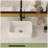 16"X12" White Ceramic Rectangular Vessel Bathroom Sink