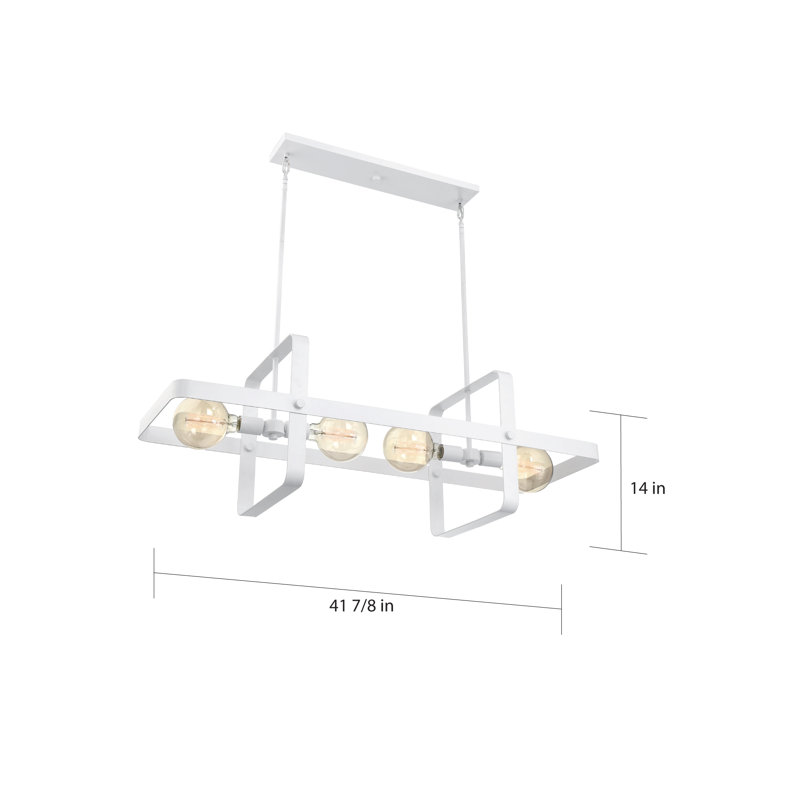 Rigby 4 - Light Kitchen Island Pendant, White