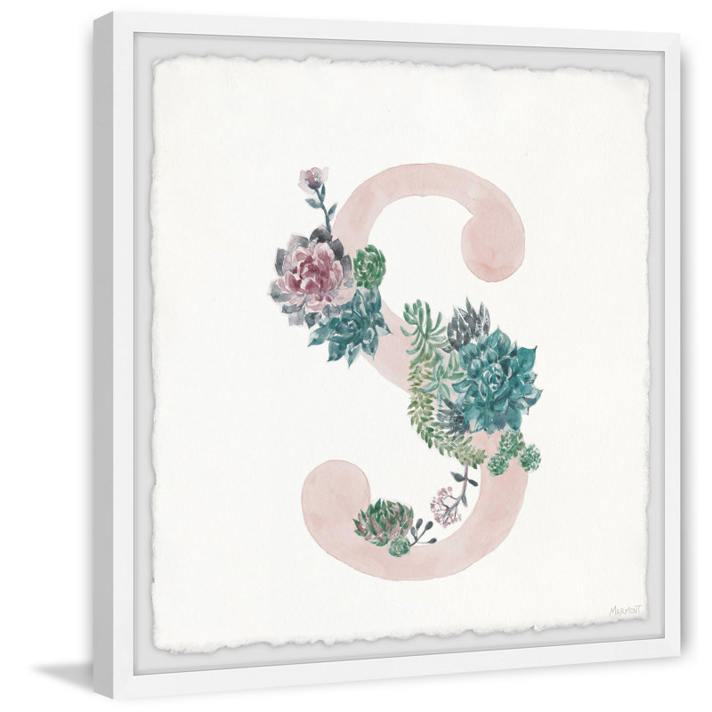 Breithaup S Is for Succulents, reproduction d'art encadrée, H 12 po x l 12 po x P 1,5 po