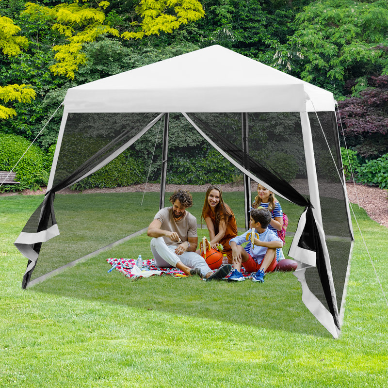 Britte 3m x 3m Metal Pop-Up Canopy, White