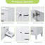 Base de meuble-lavabo blanc 30 po seulement, armoire de salle de bain avec tiroirs et structure solide-658946657
