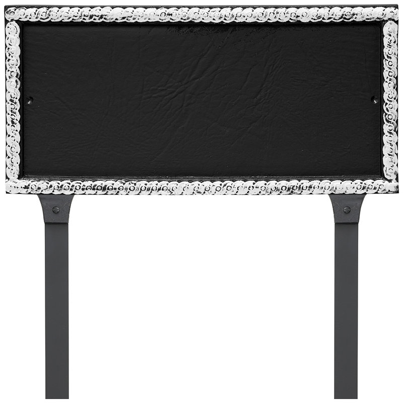 Plaque d'adresse rectangulaire Harrison, Oui, Noir et blanc
