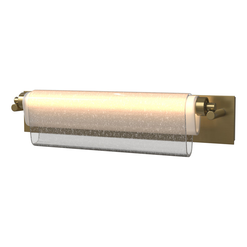 Draped Steel LED Flush Mounted Sconce, Modern Brass