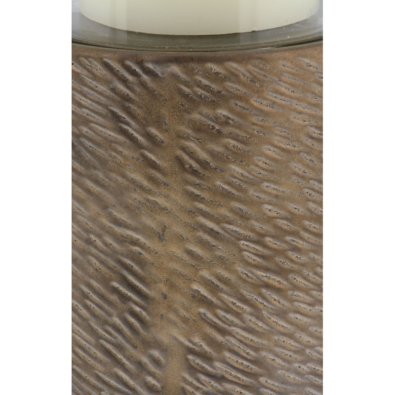 Ouragan cylindrique contemporain en céramique, Brun