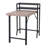 SUNJOY 3 Piece Patio Bistro Set LONDON with shelf, Patio Set with Folding Table & Chair and Storage Space, Garden Furniture Set for 2