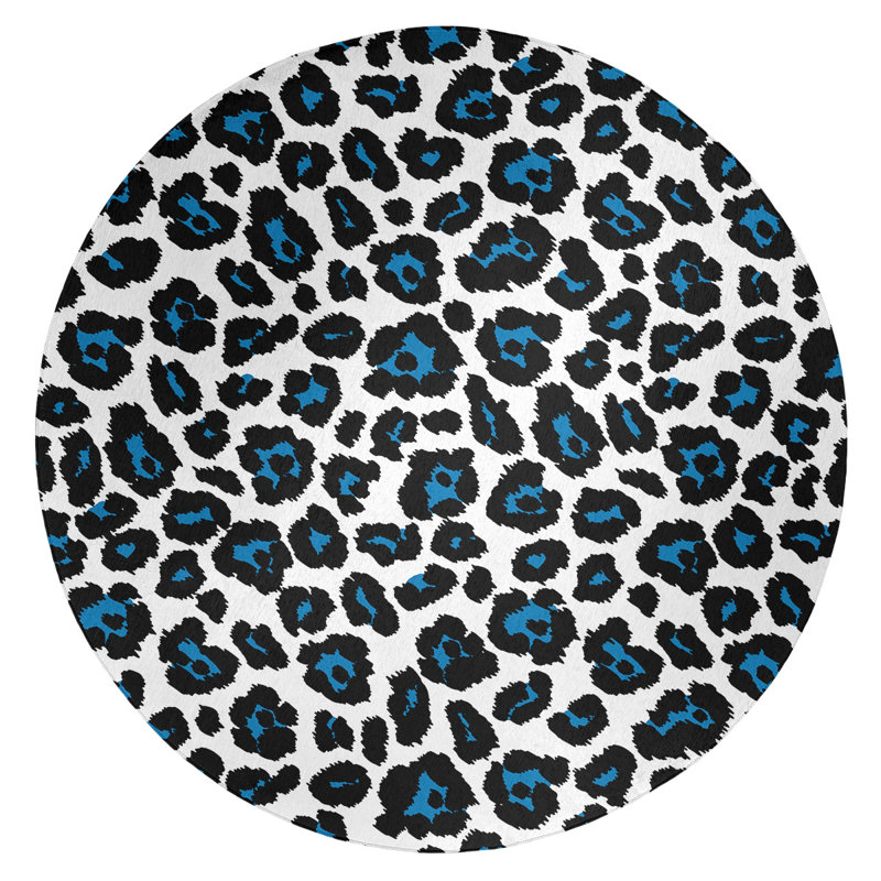 Animal Print Indoor Rug, Round 5'