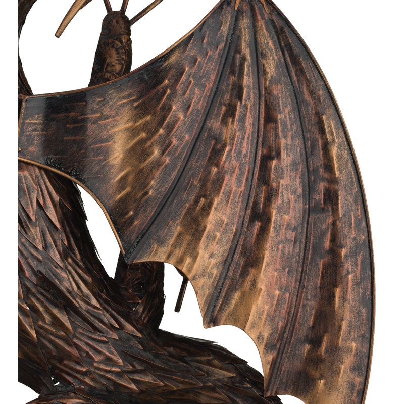 Décoration de dragon 28 po - bronze