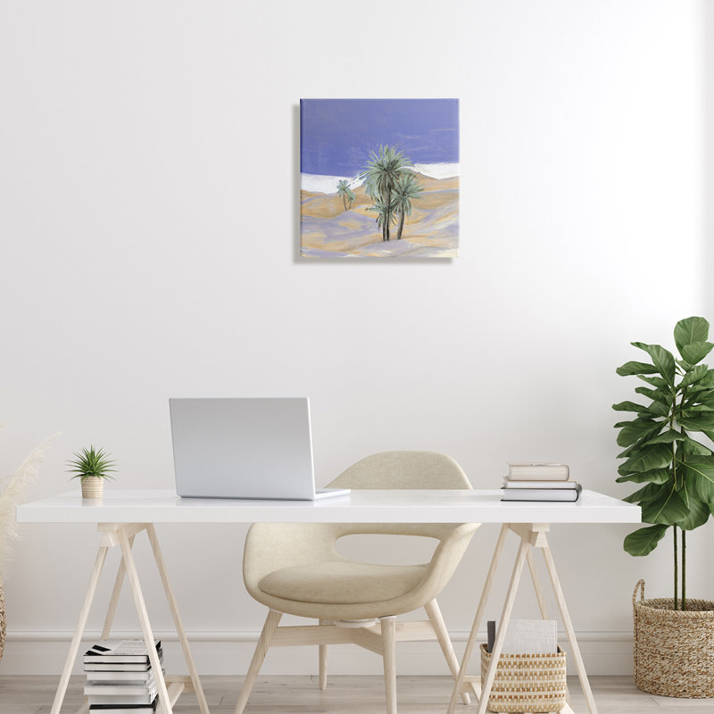 «Desolate Desert Sand Trees» par Patricia Pinto - peinture, Toile tendue, H 17 po x l 17 po x P 1,5 po
