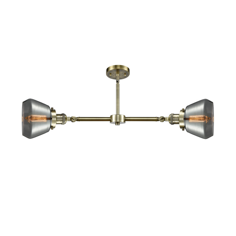 Chill 2 - Light Kitchen Island Pendant, Antique Brass, 6 Watt Vinage LED Bulb, Smoked