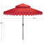 Parasol d'extérieur festonné inclinable 101 po Poppy-482910545