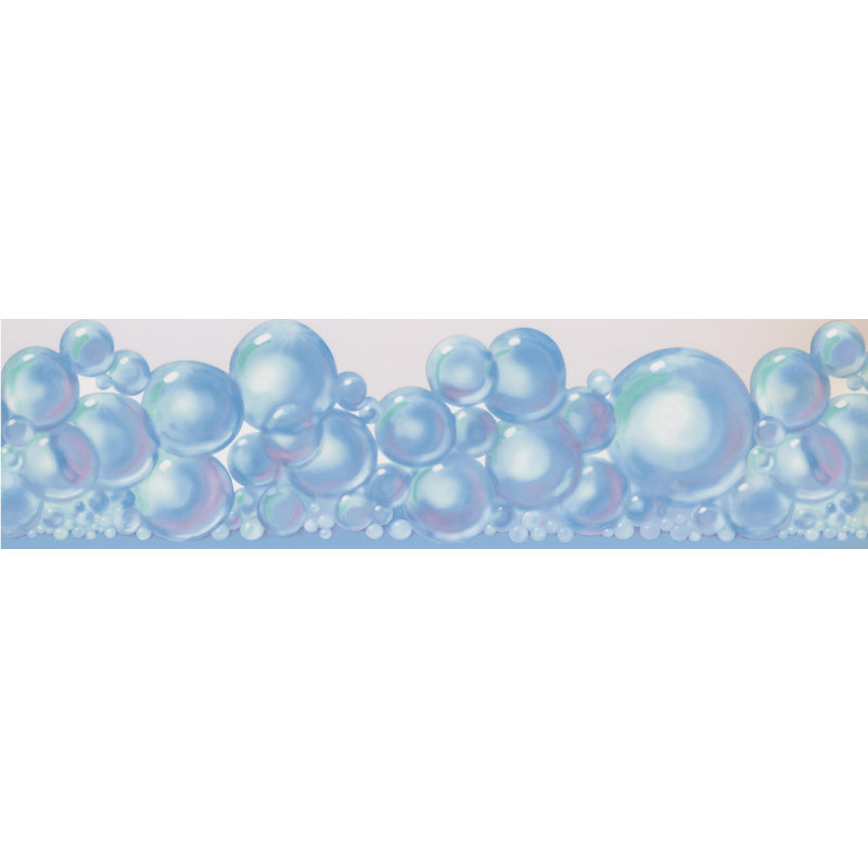 Bordure murale bulles, Bleu