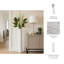Grand vase de sol contemporain en céramique pour décoration intérieure - vase à fleurs minimaliste pour le salon, le vestibule et le coin - 48 po, blanc-453981976
