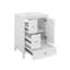 Meuble-lavabo 24 po avec lavabo encastré en céramique, armoire de rangement multifonctionnelle avec trois tiroirs et tablette réglable, panneau de fibres à densité moyenne et bois d'hévéa-114243695