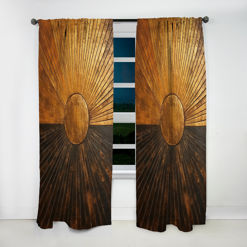 Bronze Brilliance Symmetry IV - Rideau moderne - Velours obscurcissant - 1 panneau, L 52 po x L 63 po