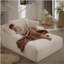 Très grande chaise longue d'intérieur, canapé rembourré en velours côtelé moderne, aucun assemblage requis, canapé-lit confortable pour le salon, le bureau-1982233675