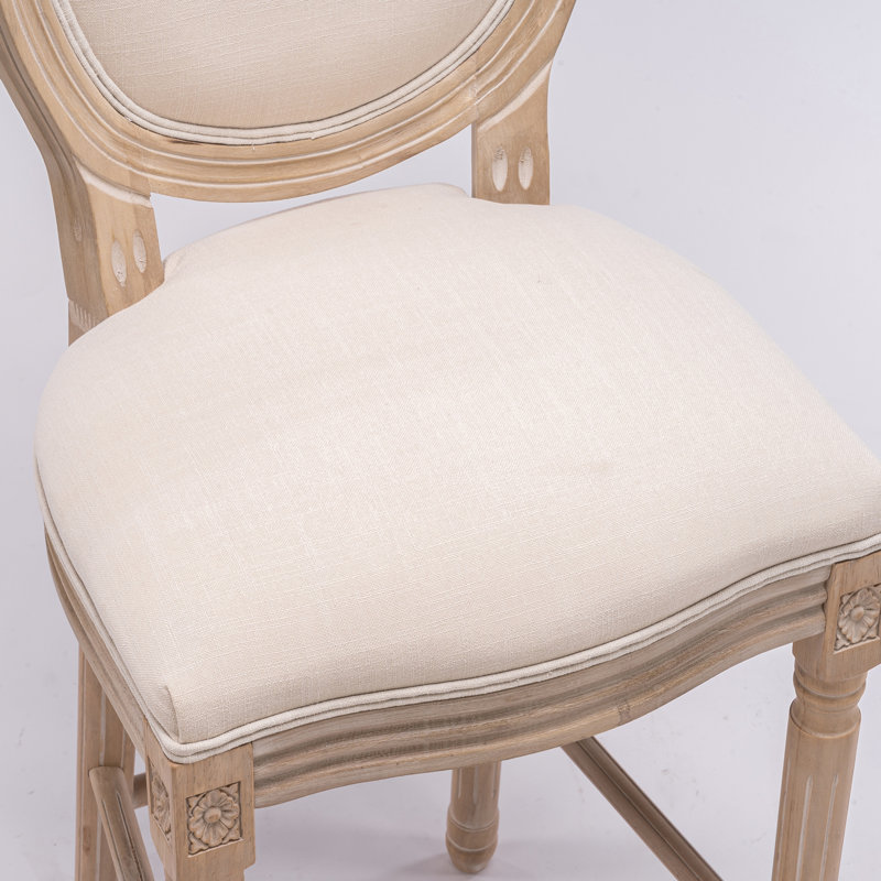 Upholstered Counter Stool, Beige
