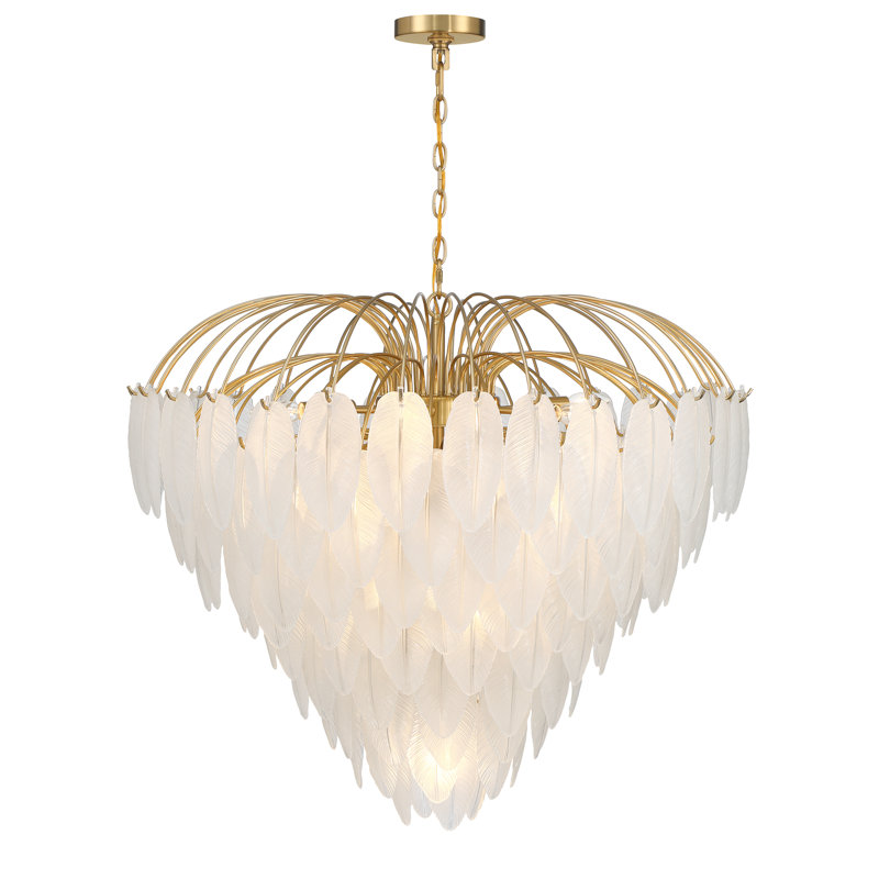 Boa 9-Light Chandelier in Warm Brass by Breegan Jane, 15 Lights