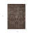 3' X 5' Brown Tan And Charcoal Damask Washable Indoor Outdoor Area Rug
