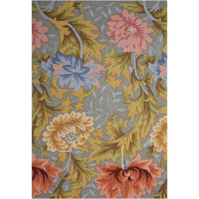 Asiha Floral Indoor Rug, Rectangle 8' x 10'6"