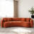 Yazgur Boneless 93.6" Curved Modern Upholstered Sofa-2107265158-2092739307