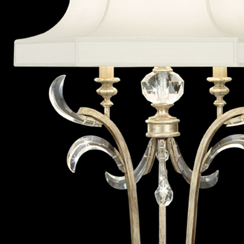 Beveled Arcs 72'' Traditional Floor Lamp, Muted Silver Leaf, Yes