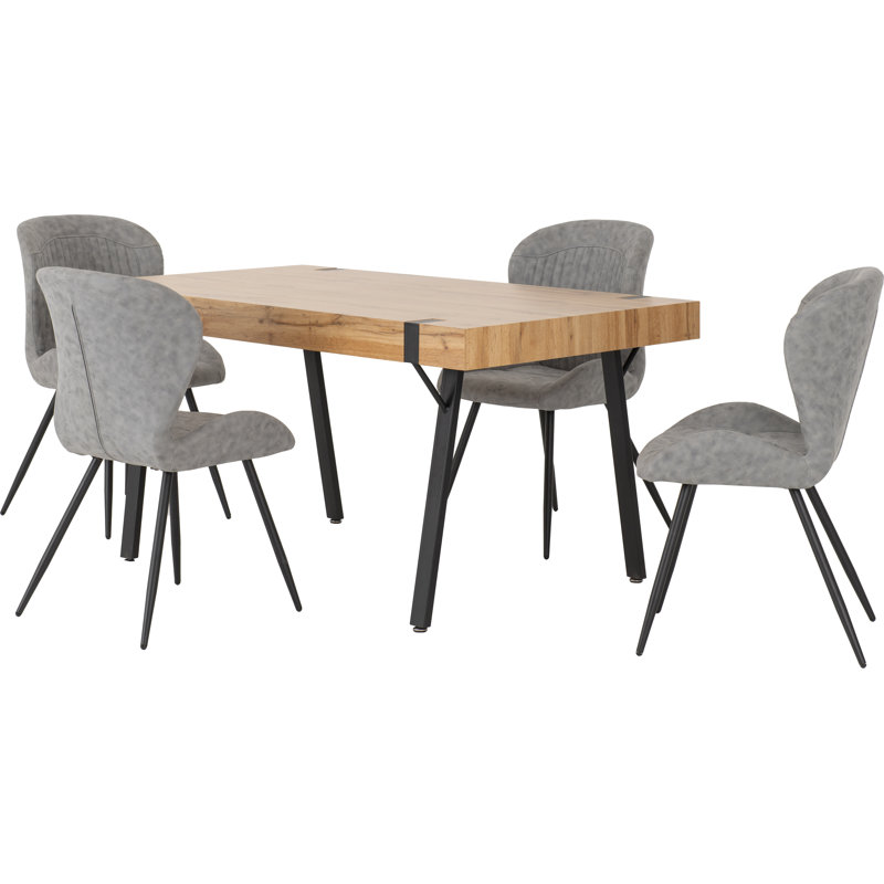 Rhinegeist 4 - Person Dining Set, Concrete Grey