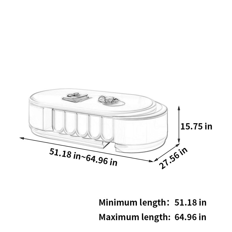 Table basse escamotable de style français