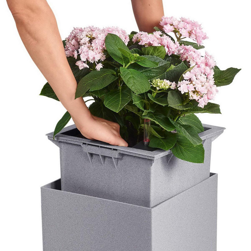Canto Planter Box, Dark Stone Grey, 40cm H x 40cm W x 40cm D