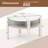 29.5'' 2-Tier Round Coffee Table w/ Storage 4 Shelves Faux Wooden Top-1059620841